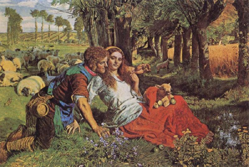 William Holman Hunt The Hireling Shepherd